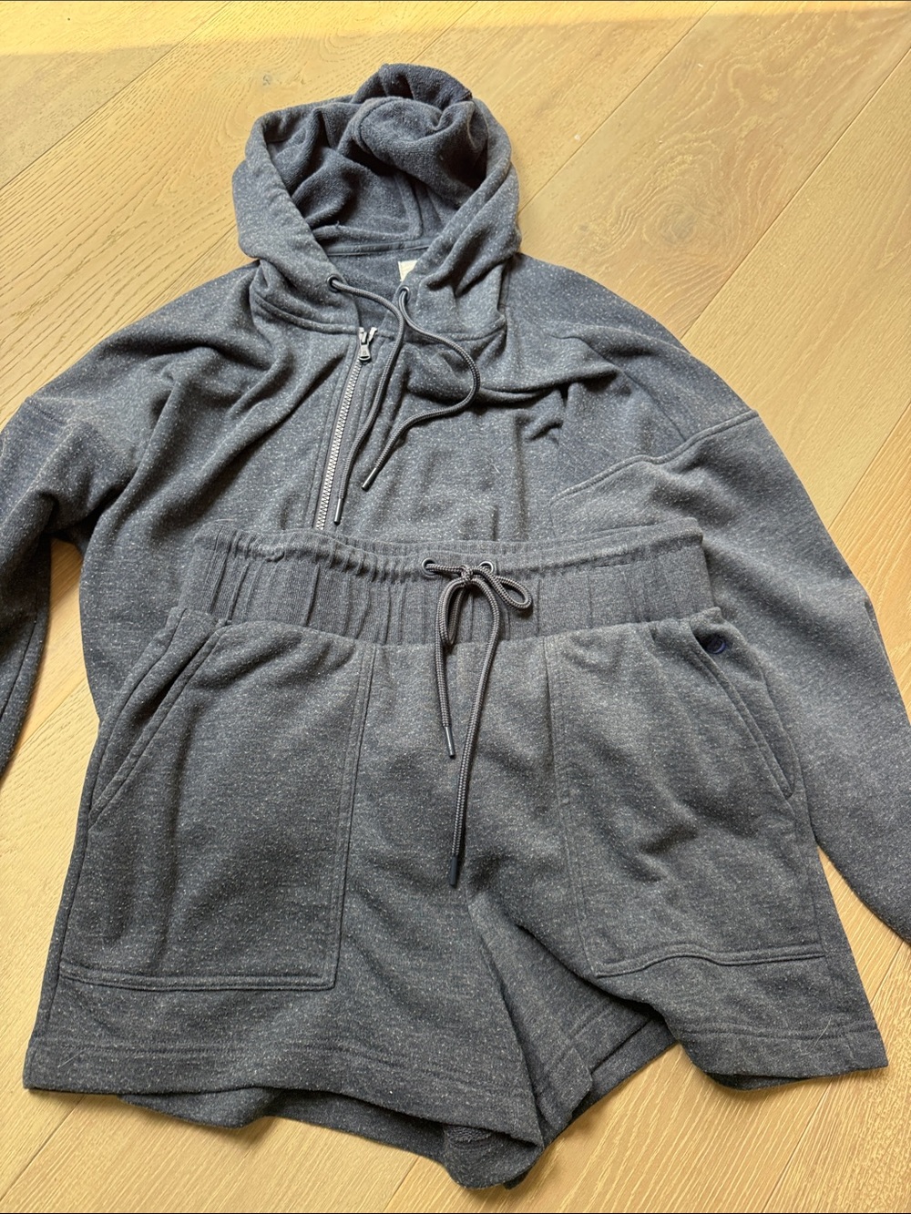 Lou & Grey Navy Hoodie and Shorts Set